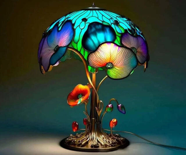 Stained Glass Mushroom Lamp - //coolthings.us