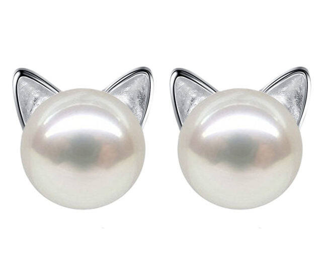 Sterling Silver Cat Earrings - //coolthings.us
