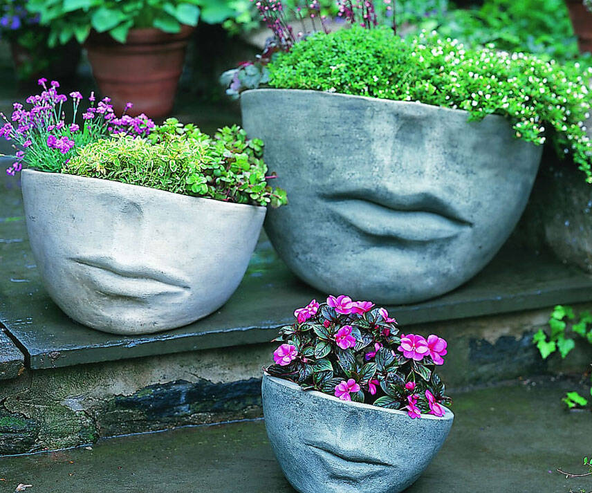 Stone Face Planter