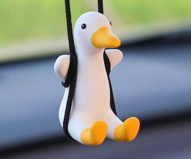 Swinging Duck Rearview Mirror Pendant