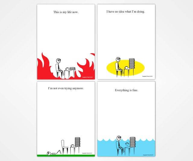 This Is Fine Sarcastic Notepads