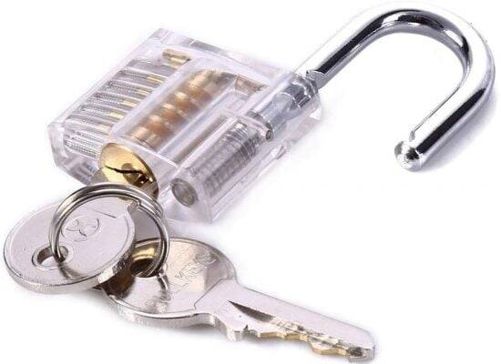 Transparent Practice Padlock - //coolthings.us