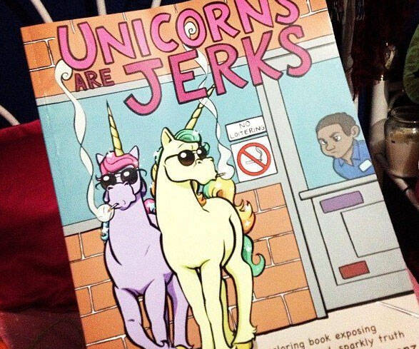 Unicorns Are Jerks Coloring Book - //coolthings.us