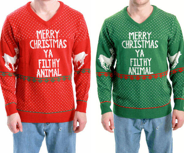 Ya Filthy Animal Ugly Christmas Sweater - //coolthings.us