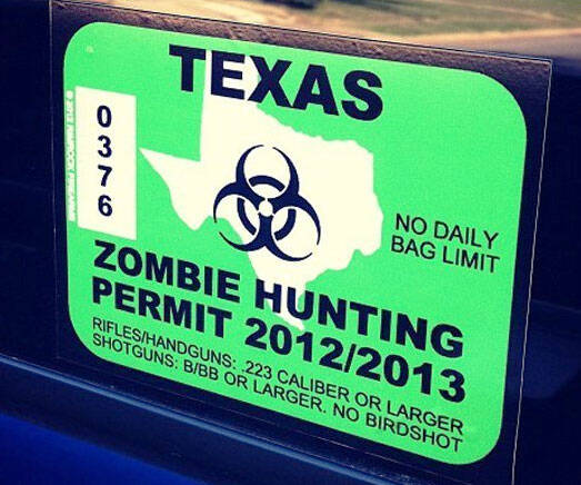 Zombie Hunting Permit Sticker